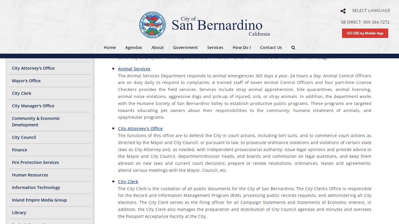 City Hall - City of San Bernardino